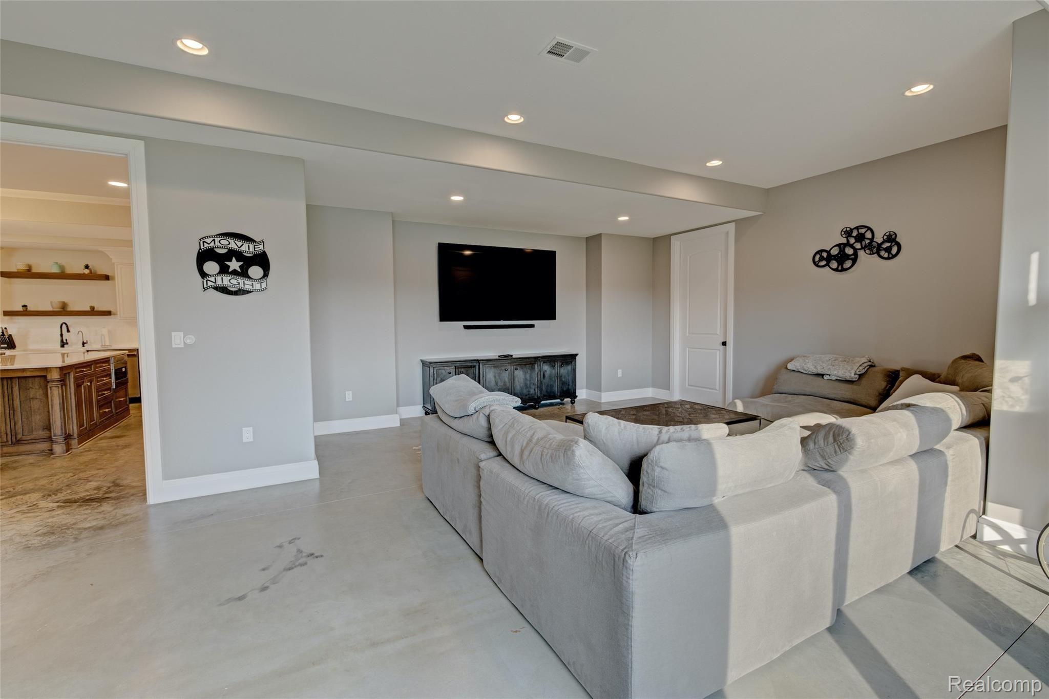 5284 Shields Road Holly, MI 48442 - Photo 75 of 97 Lower Level Theater Room (with Remote Darkening Shades)