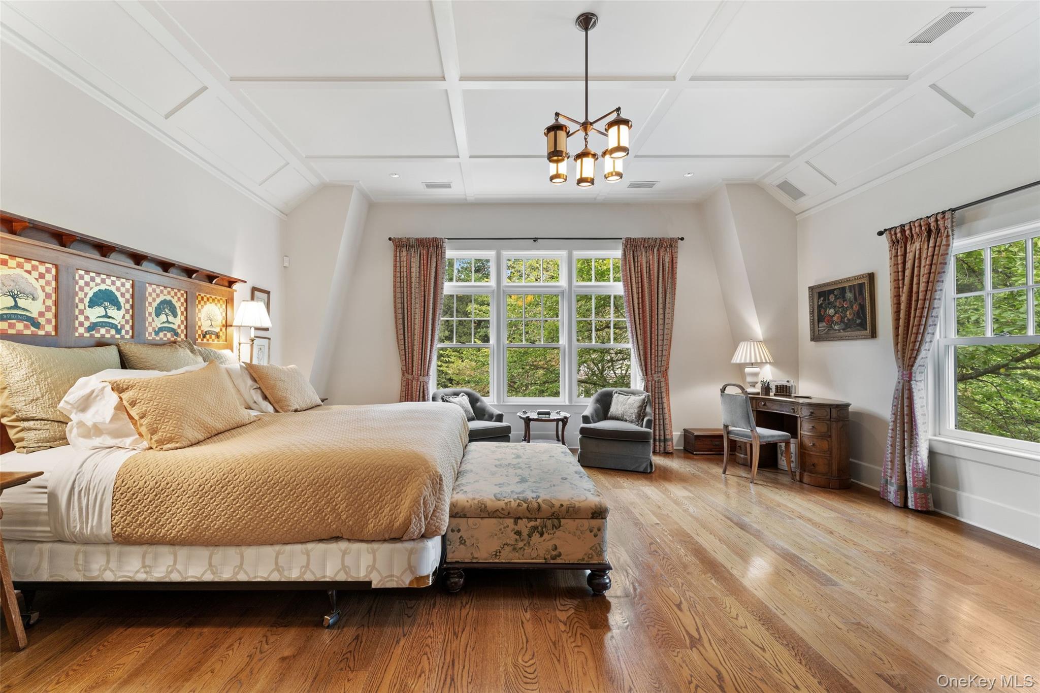 65 Garden Road Scarsdale, NY 10583 - Photo 33 of 48 a bedroom with a bed couch and a large window