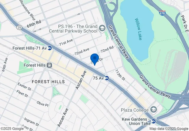 a city view with tall buildings