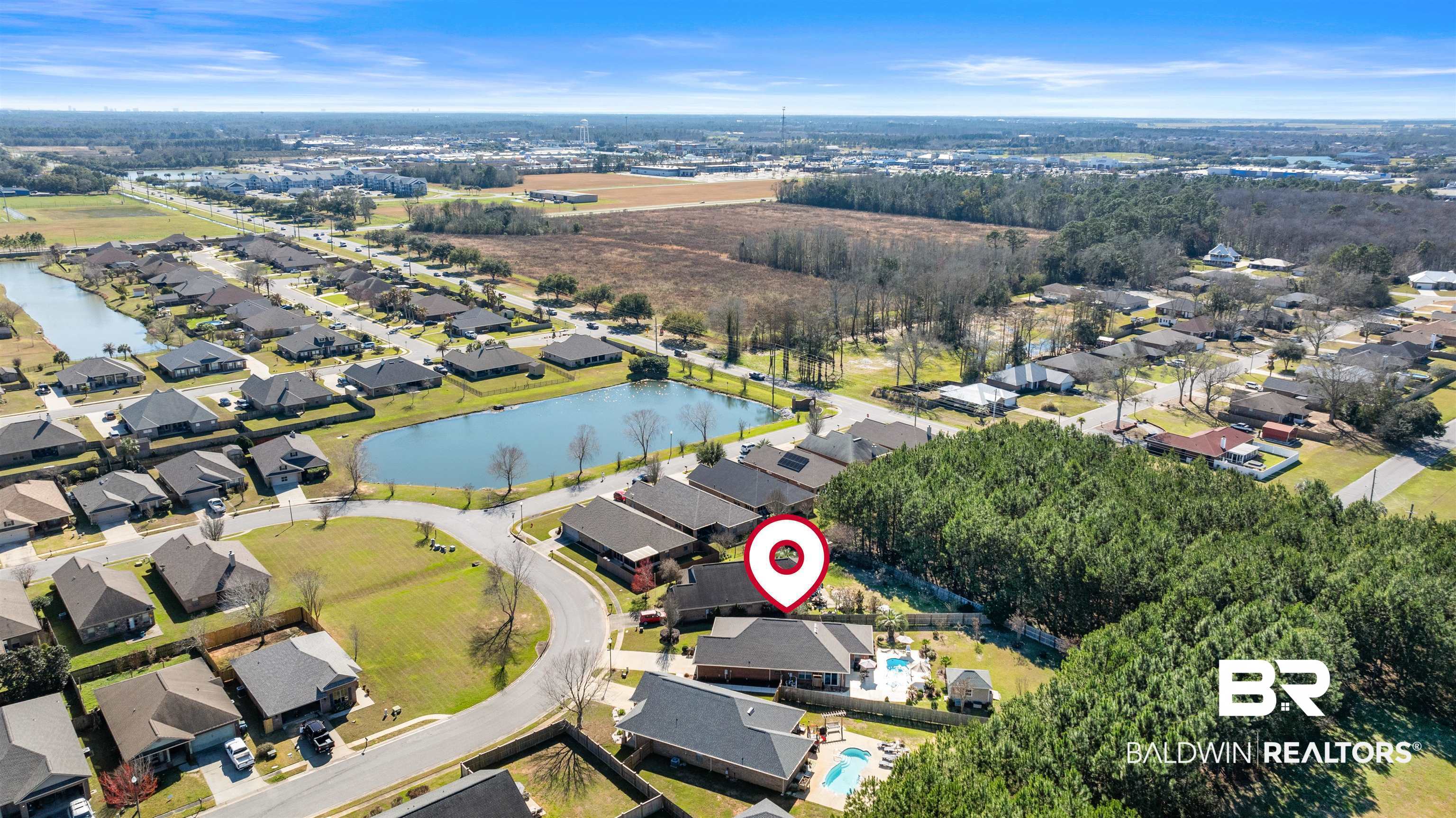 1850 Arcadia Drive Foley, AL 36535 - Photo 43 of 44 Birds eye view of property with a water view and a residential view