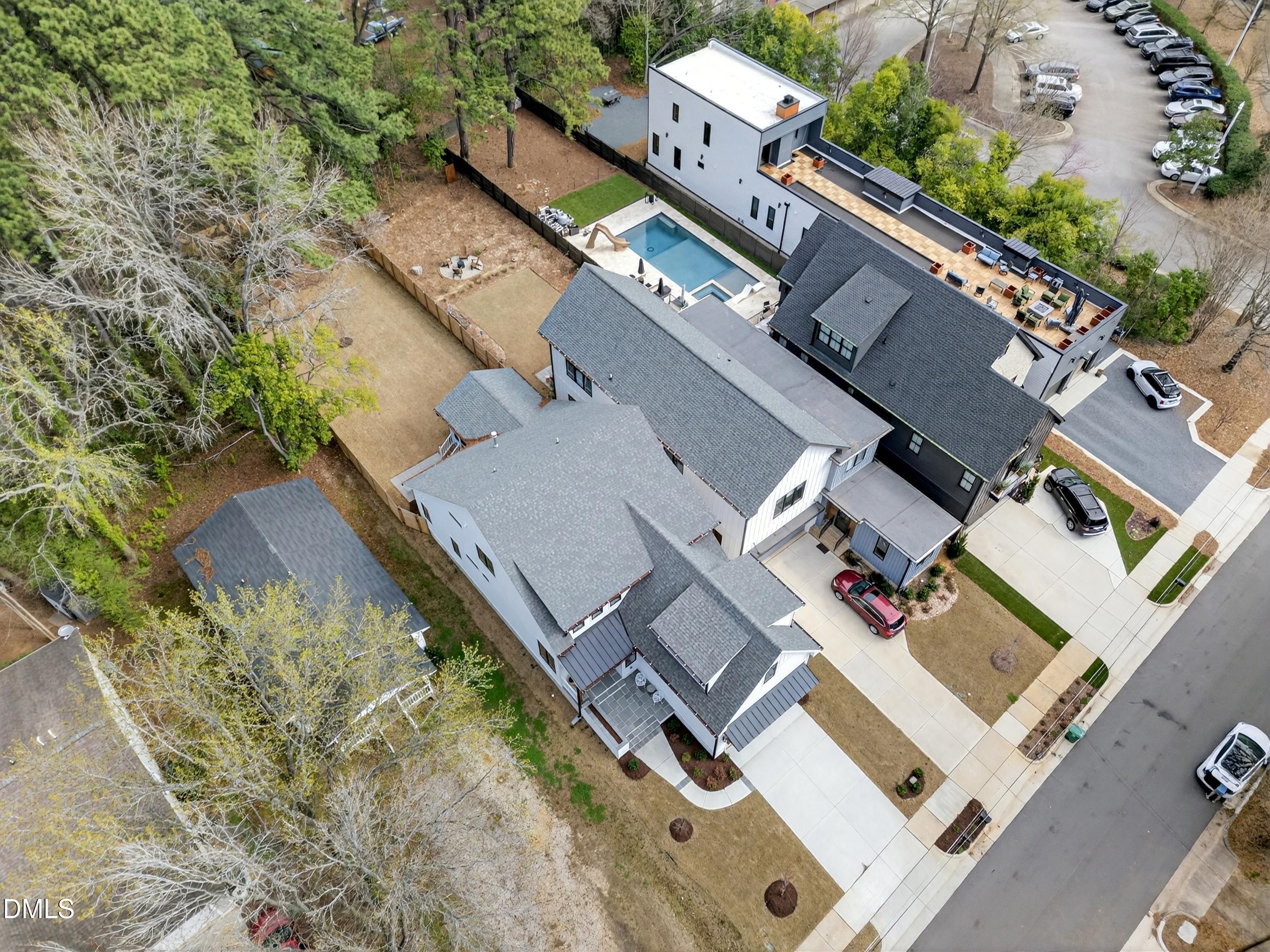 113 Boyd Street Cary, NC 27513 - Photo 72 of 88 an aerial view of a house with a yard