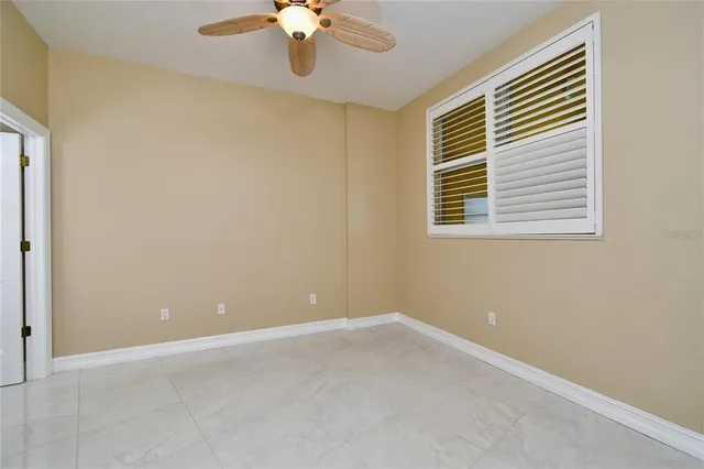 an empty room with a window