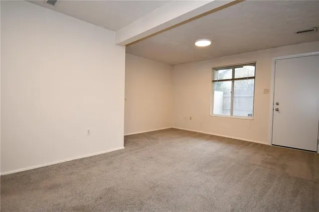 an empty room with a window