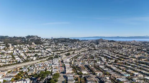 an aerial view of multiple house