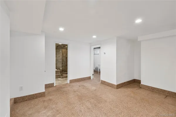 an empty room with an entryway