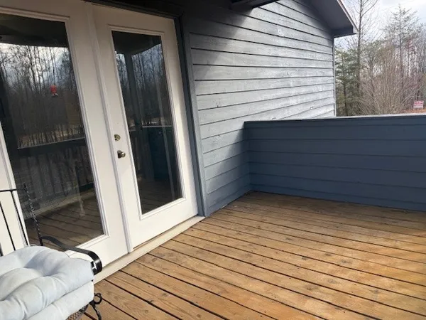 a view of outdoor space and deck