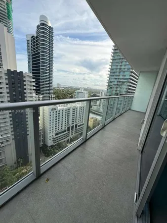 a view of balcony with city view