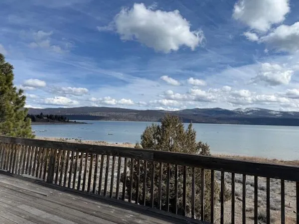 a view of outside from a balcony