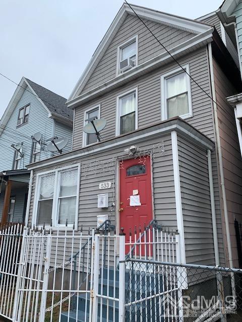 a front view of a house
