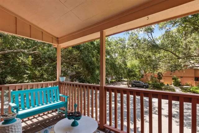 a view of a two chairs in the deck