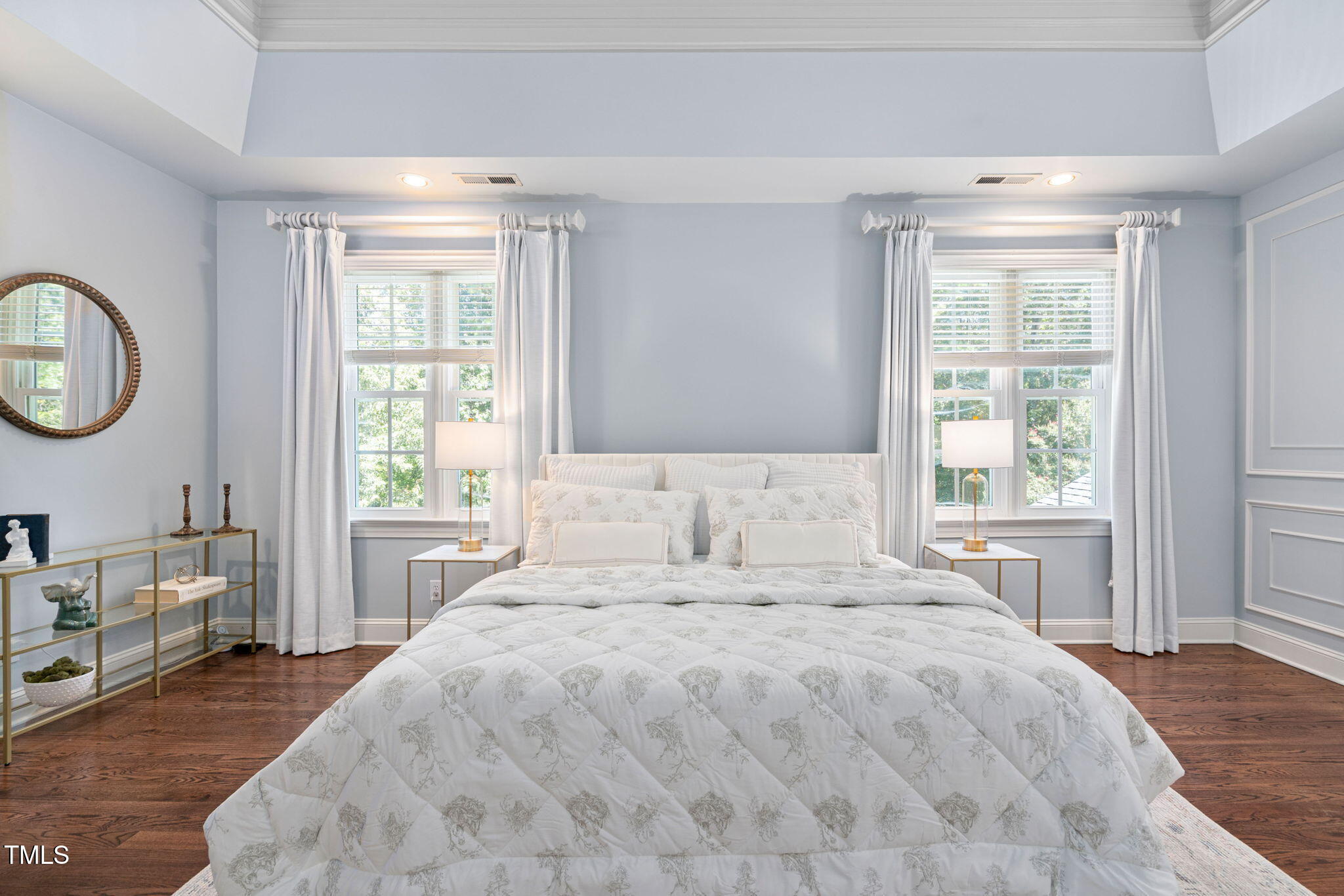 12012 Six Forks Road Raleigh, NC 27614 - Photo 36 of 100 a bedroom with a large bed and a window