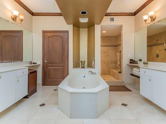 10700 Northwest 66th Street, Unit 508 Doral, FL 33178 - Photo 7 of 17 a bathroom with a tub a sink a mirror and a shower