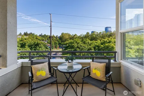 a view of a chairs and tables in the patio
