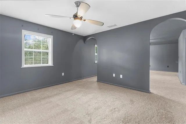 a view of a lake with a city