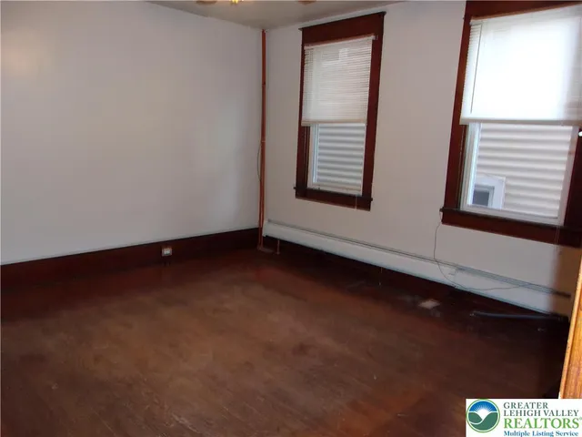 an empty room with a window