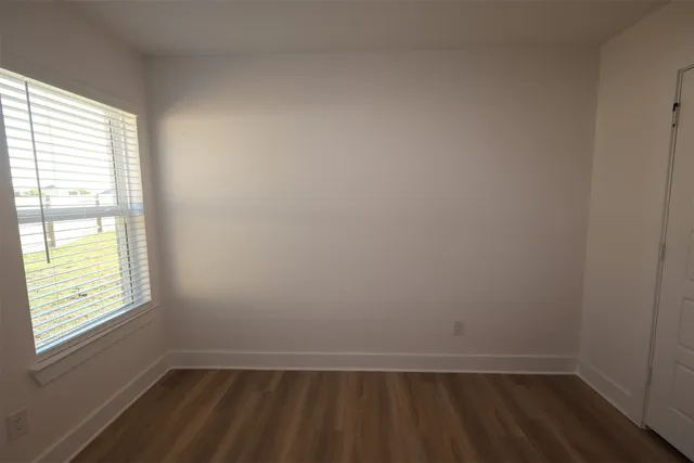an empty room with a window