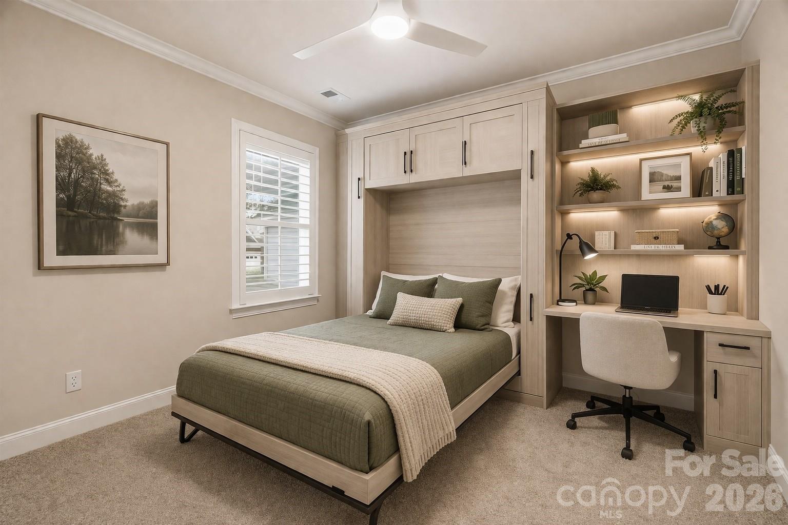 5562 Caneel Lane Denver, NC 28037 - Photo 25 of 44 a bedroom with a bed a table and painting on the wall