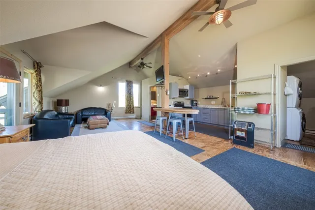 a view of an house with backyard space and garden