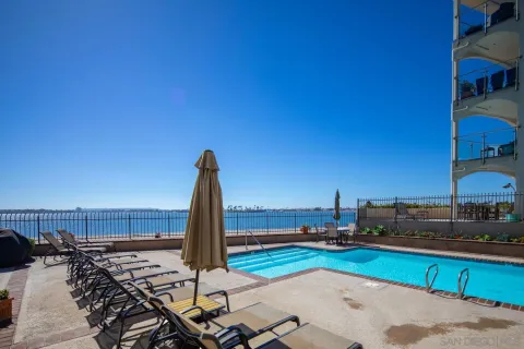 a view of an ocean from a balcony