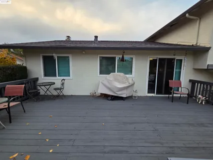 a view of a house with lounge chair