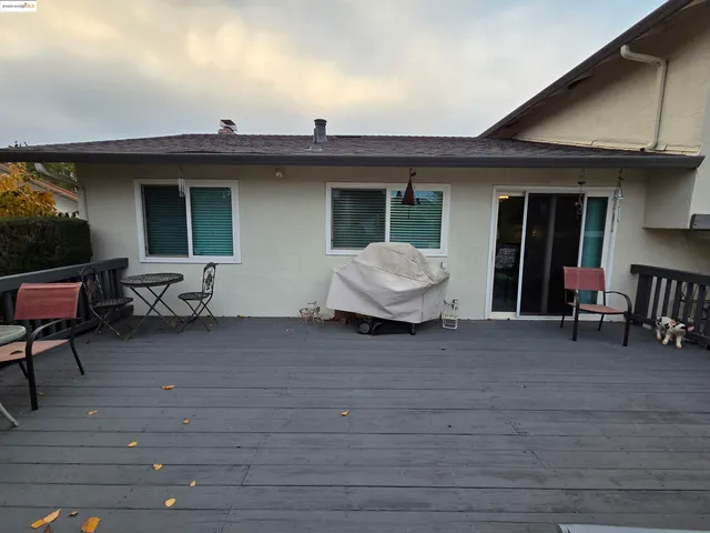 a view of a house with lounge chair