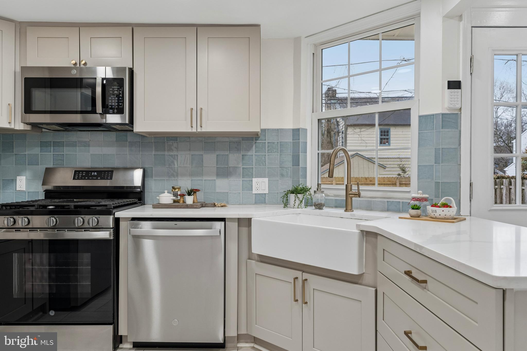 146 Henley Road Wynnewood, PA 19096 - Photo 12 of 33 Kitchen W Apron Sink & Beautiful Tile Backsplash