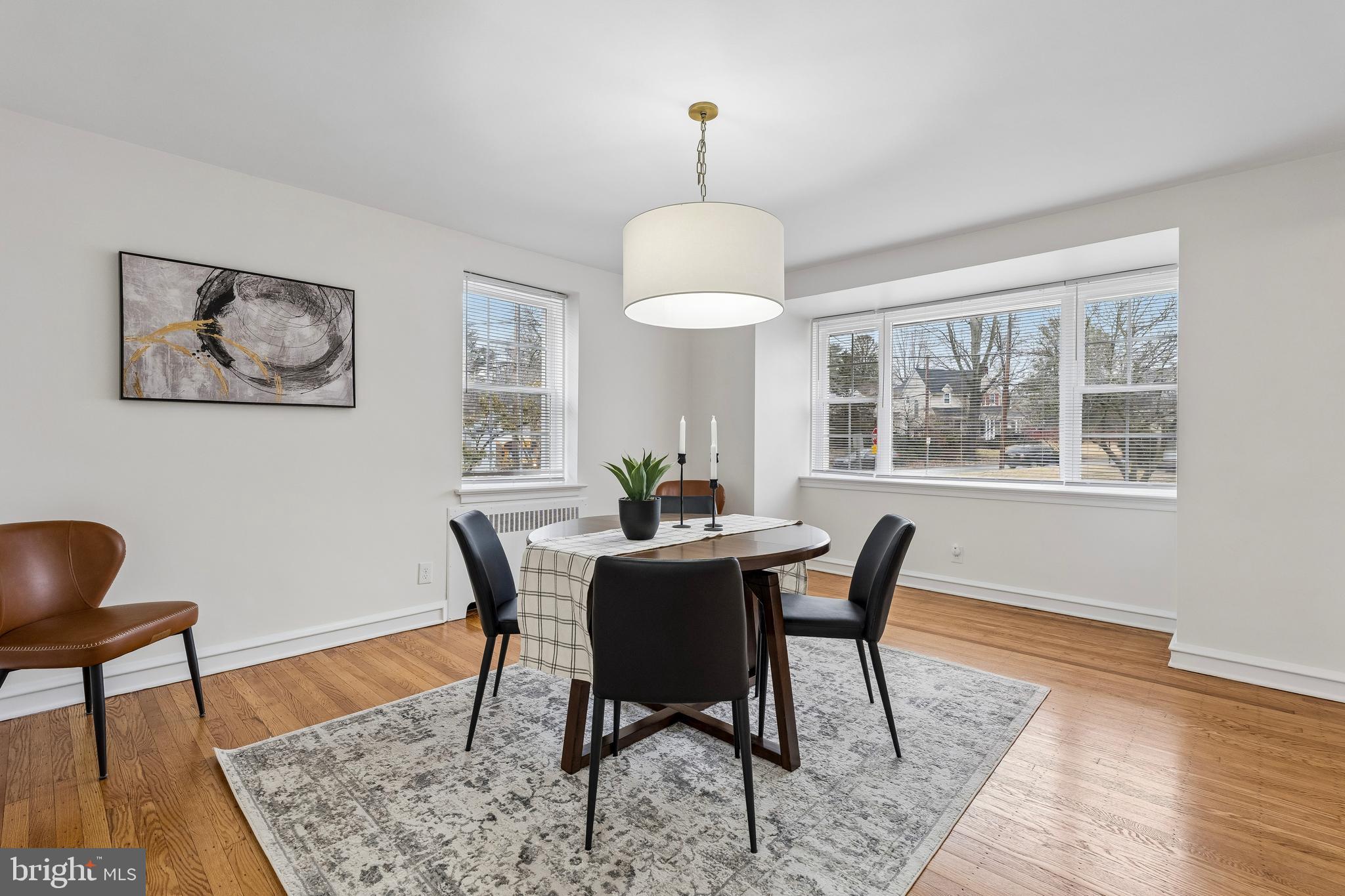 146 Henley Road Wynnewood, PA 19096 - Photo 10 of 33 Dining Room With Bay of Windows