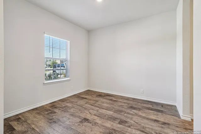 an empty room with a window