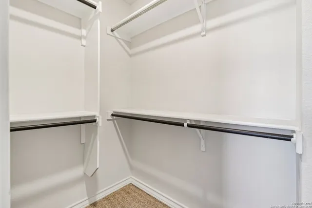 a close view of closet