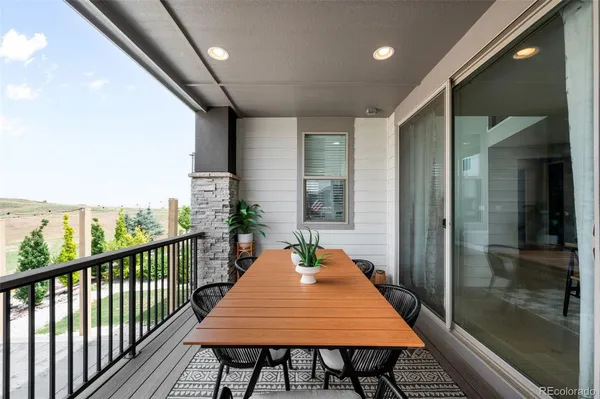 a outdoor space with chairs