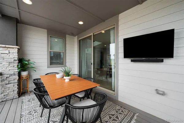 a outdoor space with furniture