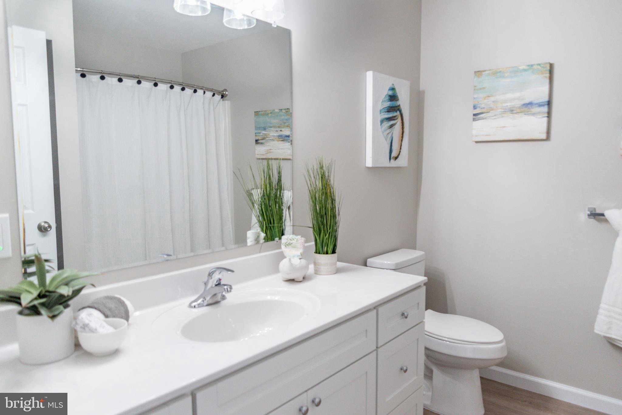 227 Forest Grove Road Colonial Beach, VA 22443 - Photo 16 of 22 a bathroom with a sink toilet and a mirror