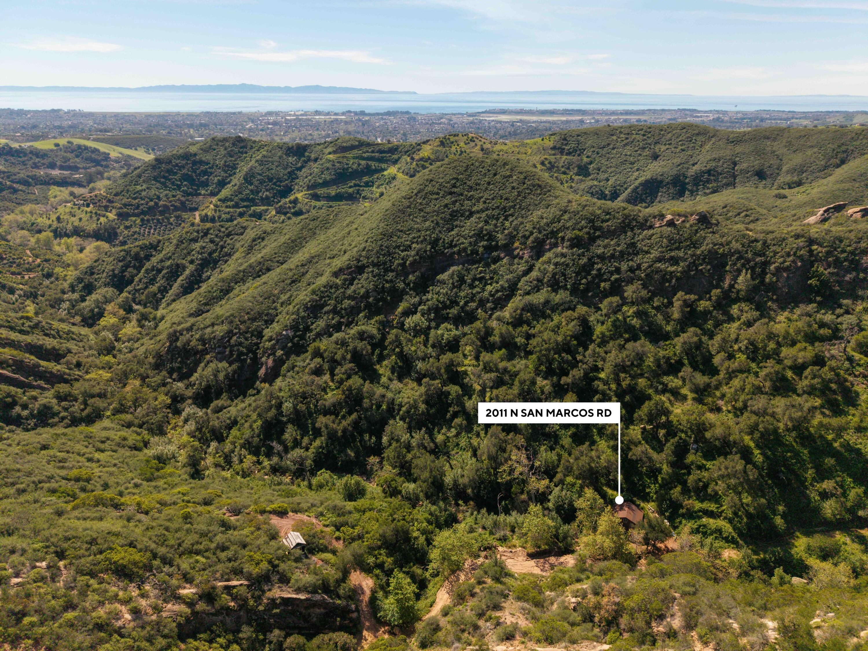 2011 North San Marcos Road Santa Barbara, CA 93105 - Photo 12 of 41 an aerial view of residential building with green space