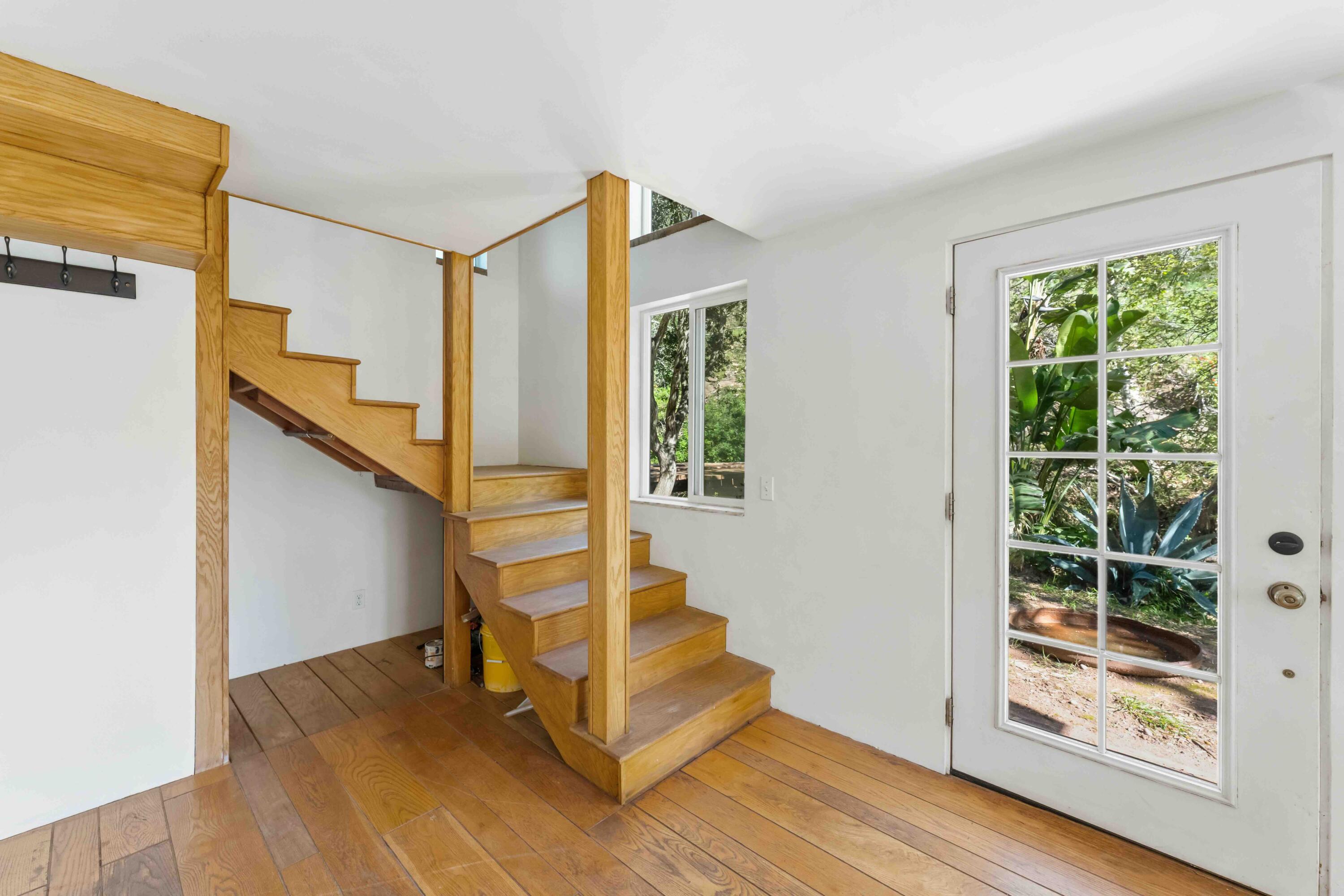2011 North San Marcos Road Santa Barbara, CA 93105 - Photo 24 of 41 a view of entryway with wooden floor and stairs