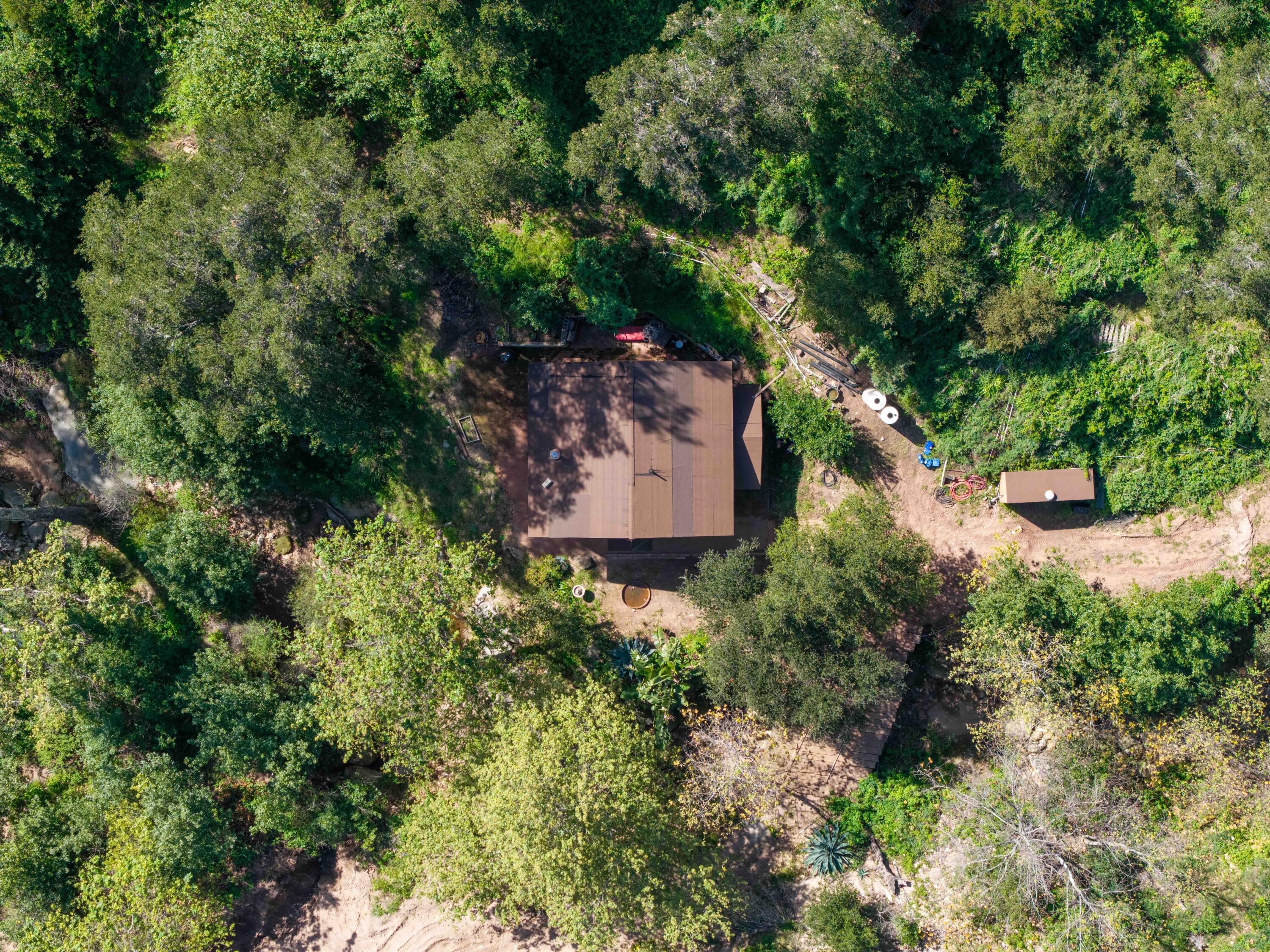 2011 North San Marcos Road Santa Barbara, CA 93105 - Photo 7 of 41 an aerial view of a house with a yard and large tree