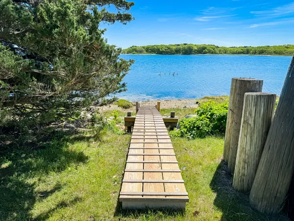 a view of a lake with outdoor space