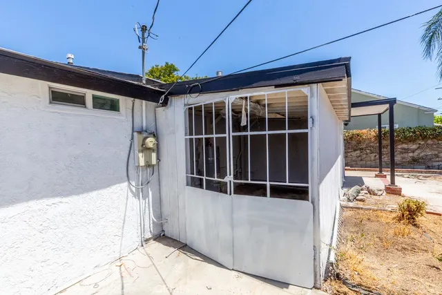 a view of a door of the house