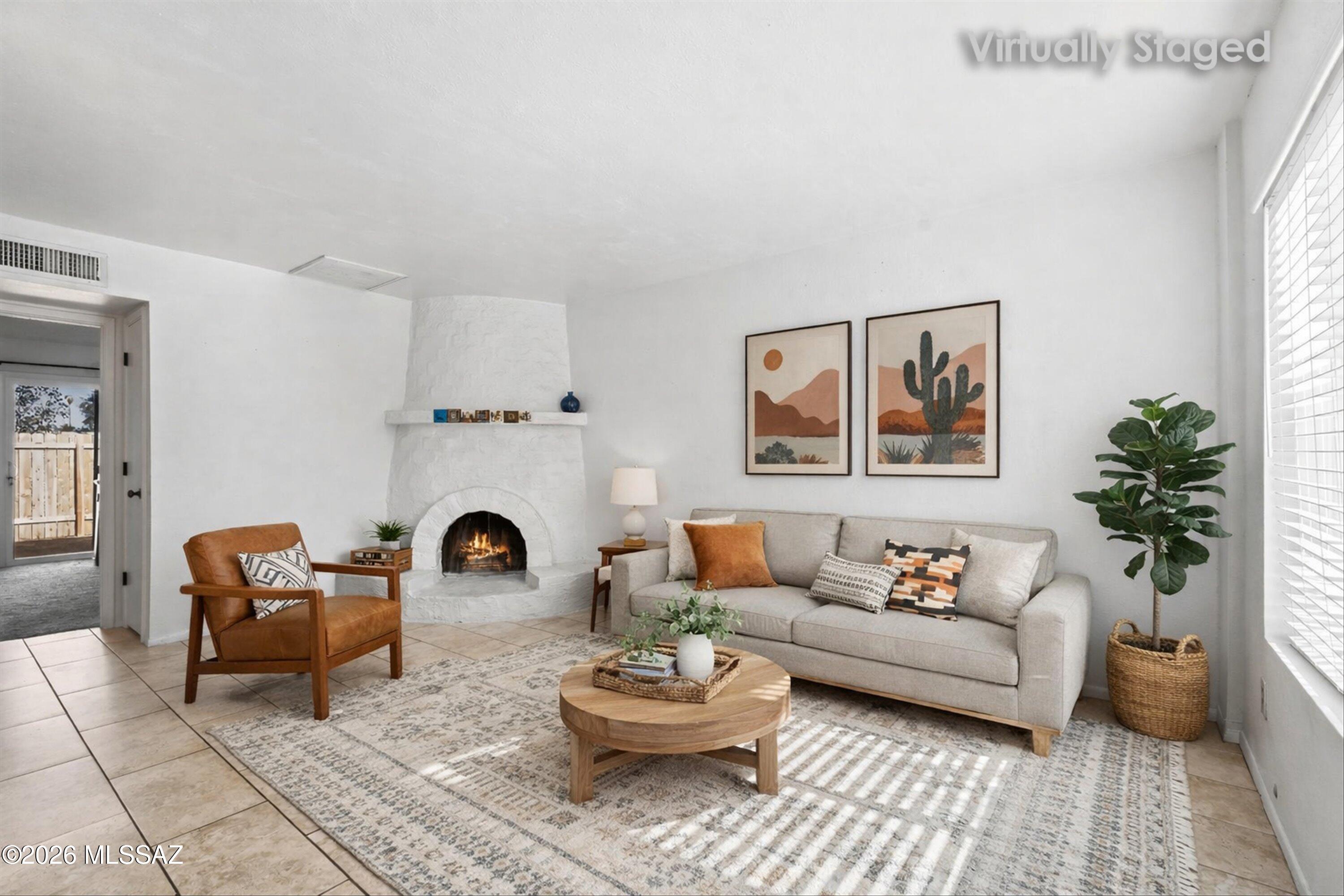 Virtually Staged Living Room