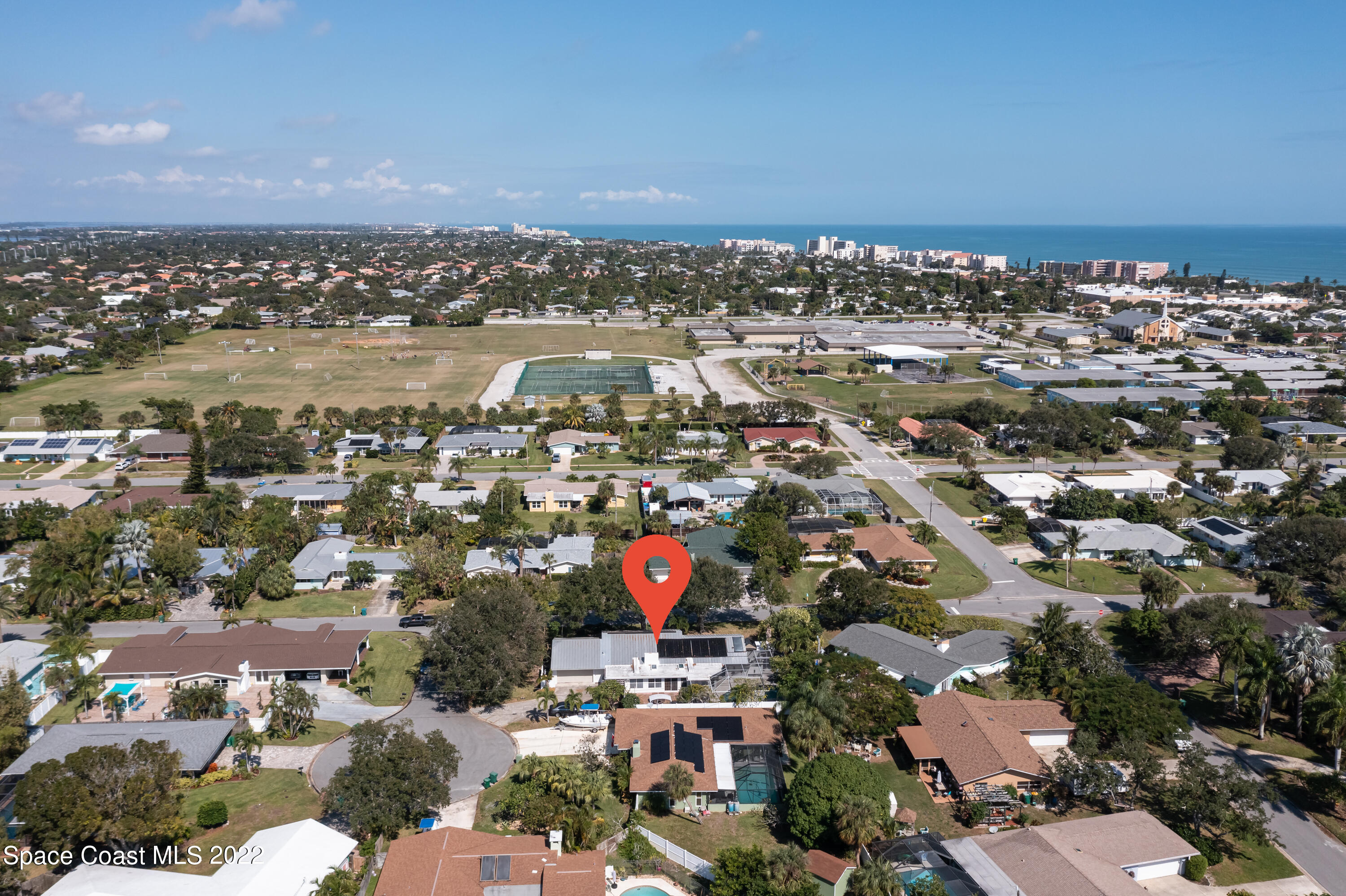 515 Oak Ridge Drive Indialantic, FL 32903 - Photo 27 of 34 an aerial view of multiple house