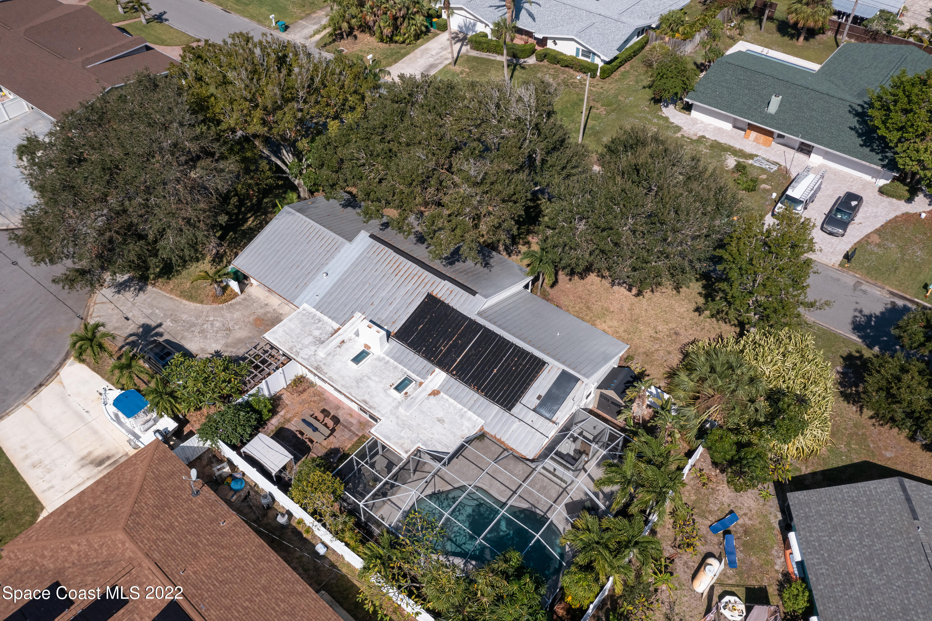 515 Oak Ridge Drive Indialantic, FL 32903 - Photo 34 of 34 an aerial view of a house with a yard