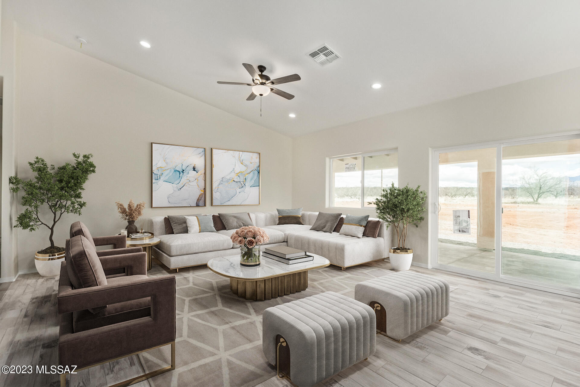 1795 Escobedo Court Rio Rico, AZ 85648 - Photo 4 of 30 a living room with furniture and a large window