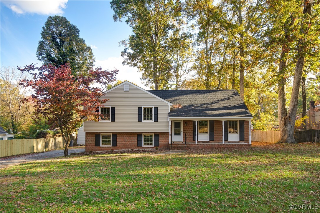 9761 Tuxford Road Chesterfield, VA 23236 - Photo 1 of 49 Split level home featuring a front yard and covere