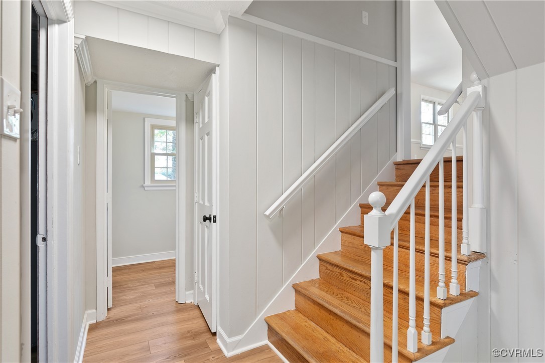 9761 Tuxford Road Chesterfield, VA 23236 - Photo 20 of 49 Staircase with hardwood / wood-style flooring