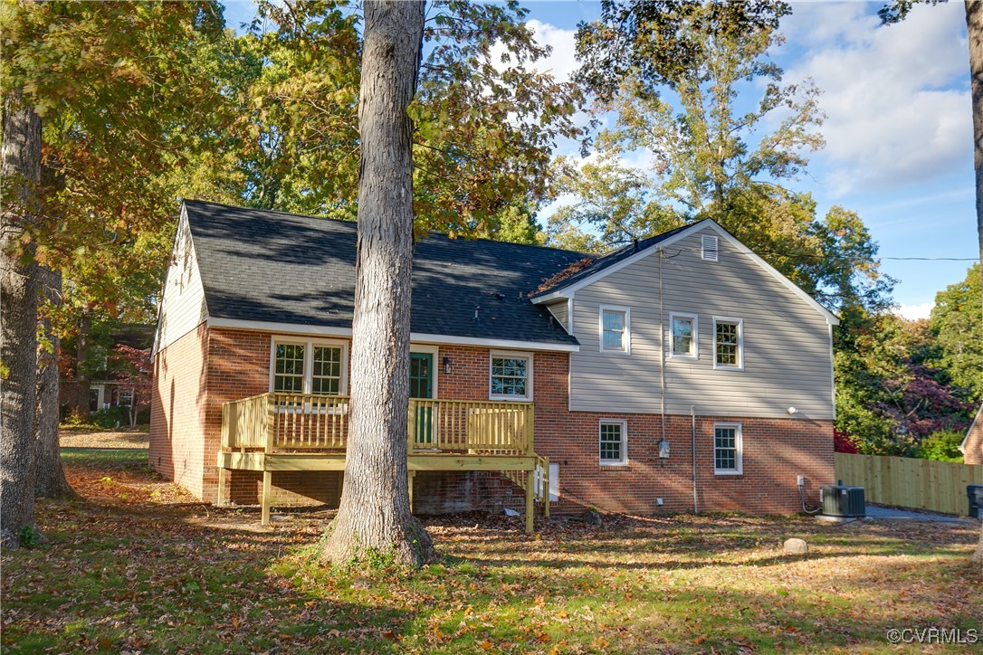 9761 Tuxford Road Chesterfield, VA 23236 - Photo 45 of 49 Rear view of property featuring a wooden deck and