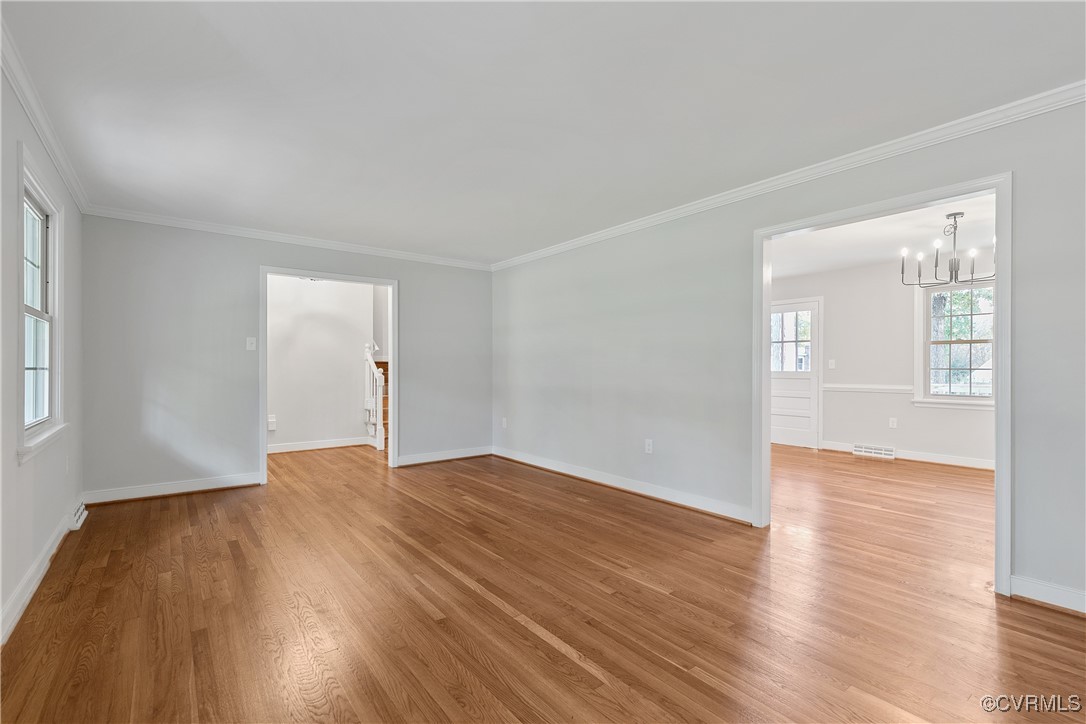 9761 Tuxford Road Chesterfield, VA 23236 - Photo 8 of 49 Spare room featuring crown molding, hardwood / woo