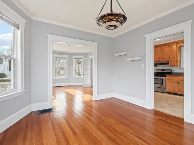 a view of livingroom with kitchen