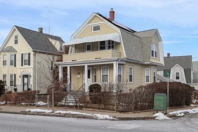 a front view of a house