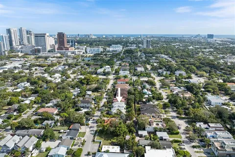 an aerial view of city