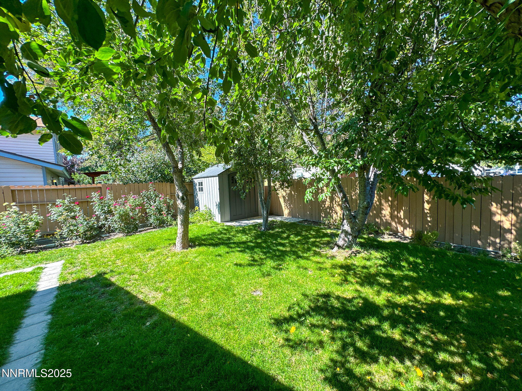 3095 Randolph Drive Reno, NV 89502 - Photo 18 of 20 a backyard of a house with plants and large trees