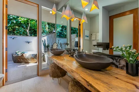 a view of swimming pool with a yard